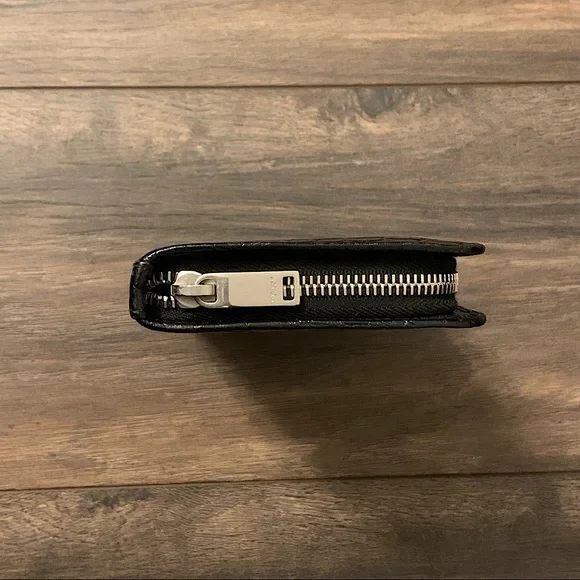 ❌SOLD❌ Saint Laurent Black Crocodile-Embossed Leather Zip-Around Long Wallet - Picture 5 of 14